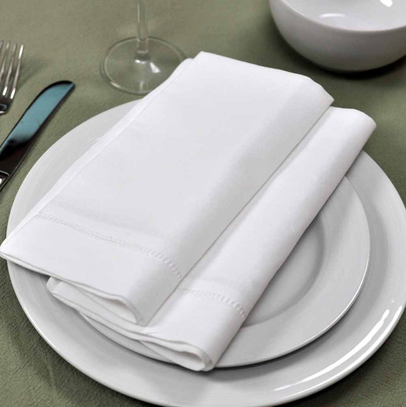 Bumblebee Linens 20 x 20 Inch Linen Napkins White Cloth Napkins Set of 4 Dinner Napkins Cloth Washable White Linen Napkins White Dinner Napkins Fabric Napkins Servilletas De Tela para Mesa - Image 4